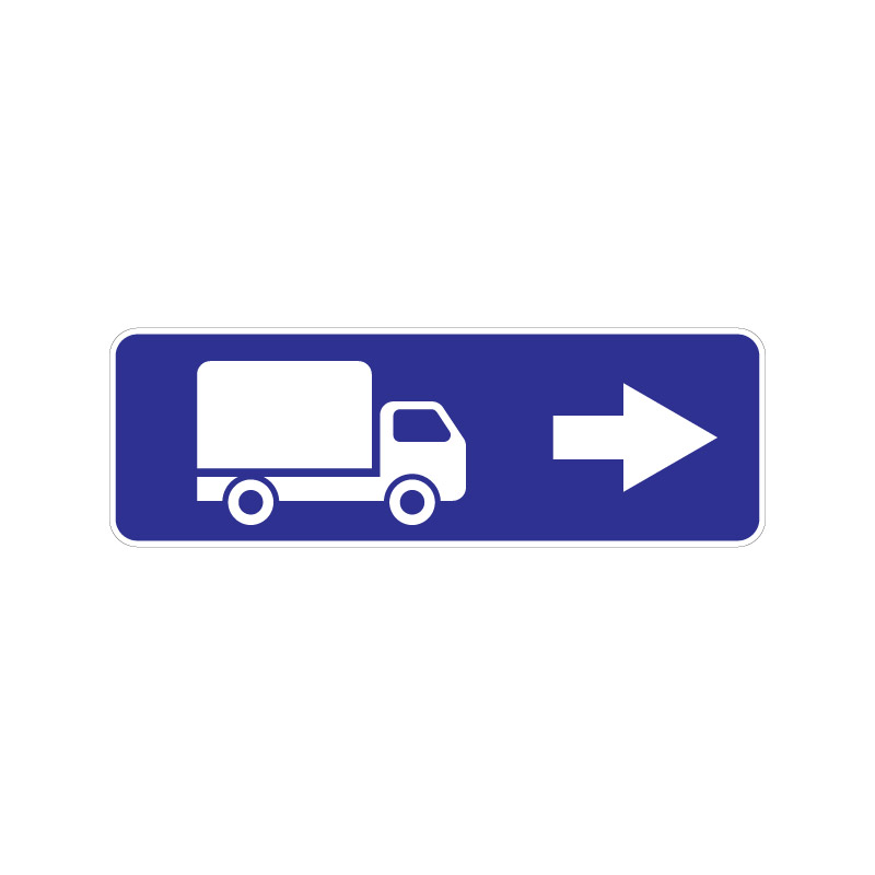 Информационный знак 6.15.2 "Направление движения для грузовых автомобилей"