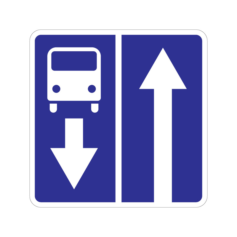 Знак особого предписания 5.11.1 "Дорога с полосой для маршрутных транспортных средств"