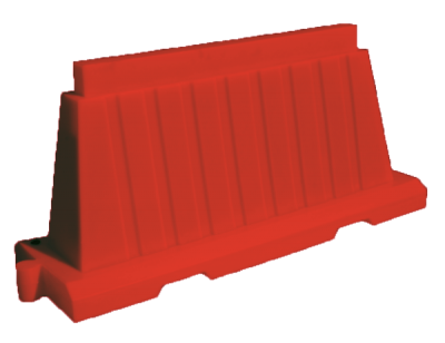 Водоналивной дорожный пластиковый блок (вкладывающийся барьер) 2м красный