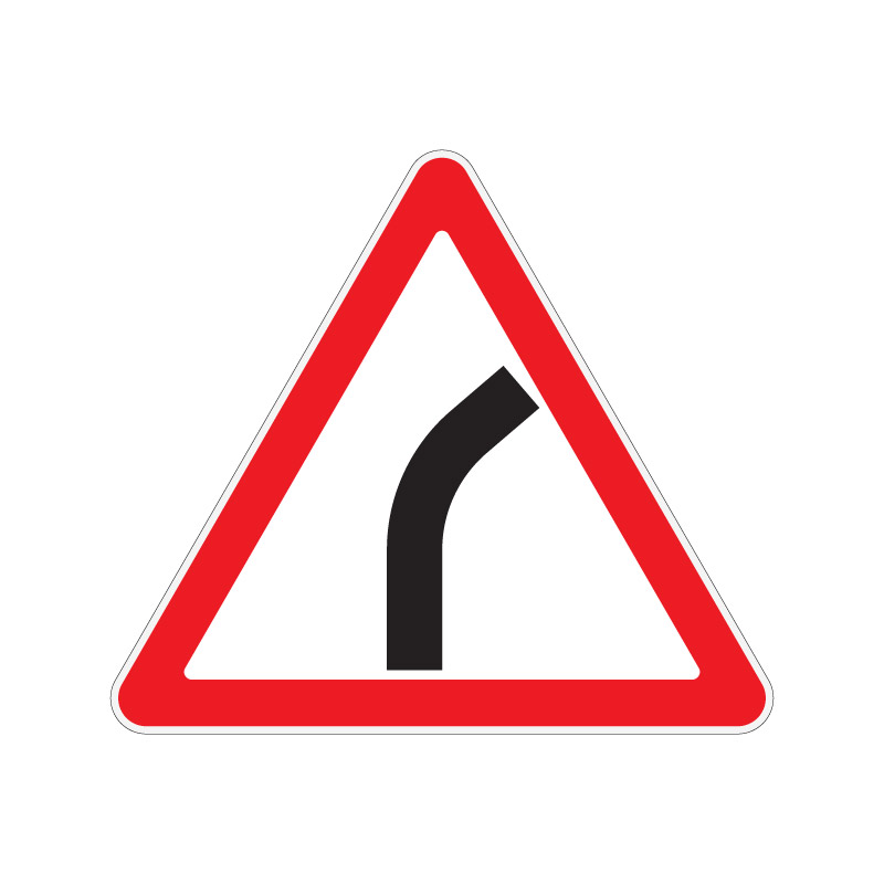 Треугольный знак 1.11.1 "Опасный поворот"
