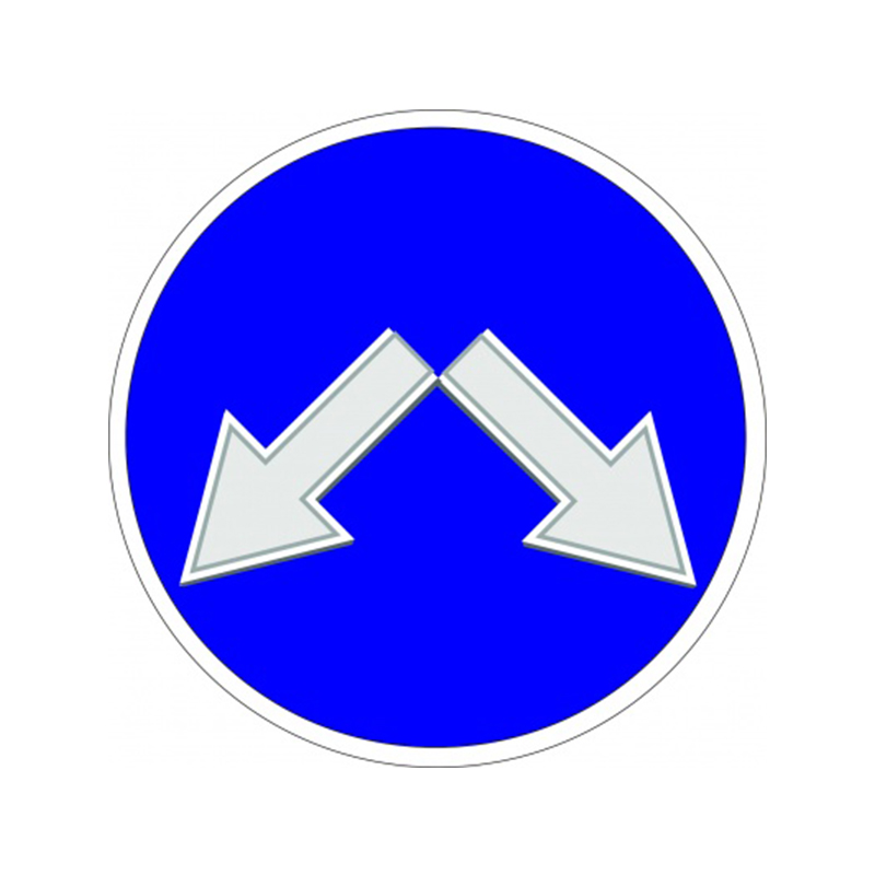 Знак светодиодный 4.2.3 "Объезд препятствия справа или слева" круглый