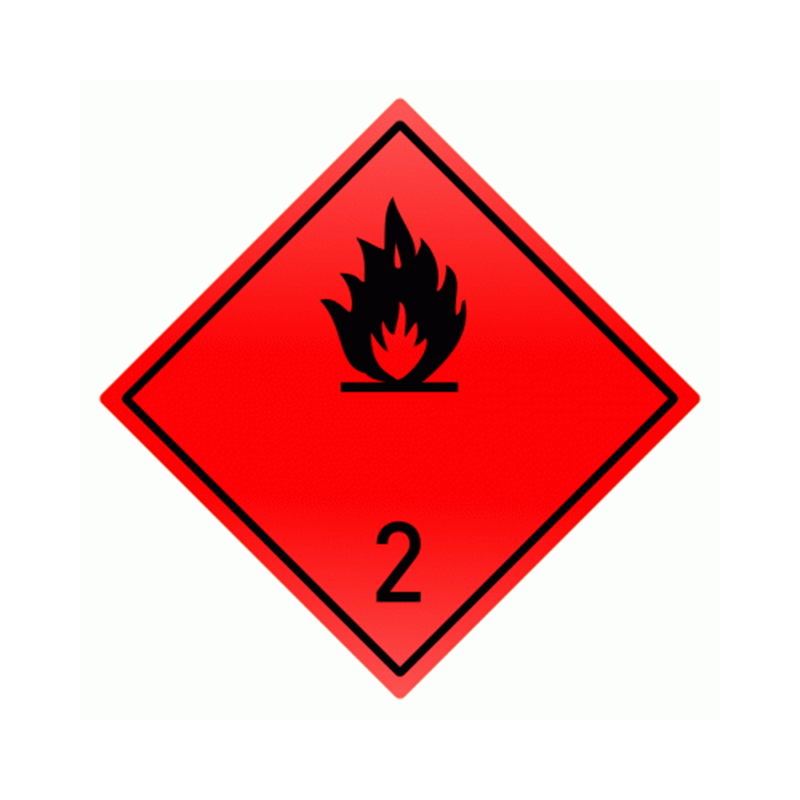 Знак опасности "Невоспламеняющиеся неядовитые газы" 2 класс