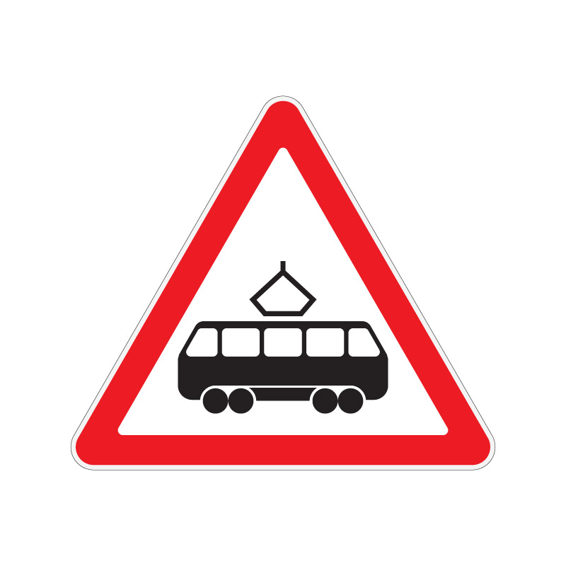 Треугольный знак 1.5 "Пересечение с трамвайной линией"