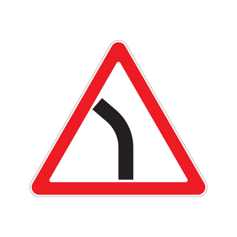 Треугольный знак 1.11.2 "Опасный поворот"