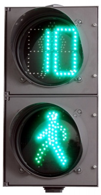 Светофор светодиодный пешеходный анимированный с обратным отсчетом времени зеленого сигнала и звуковым сопровождением для слабовидящих пешеходов П.1.1/П.1.2