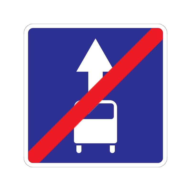 Знак особого предписания 5.14.1 "Конец полосы для маршрутных транспортных средств"