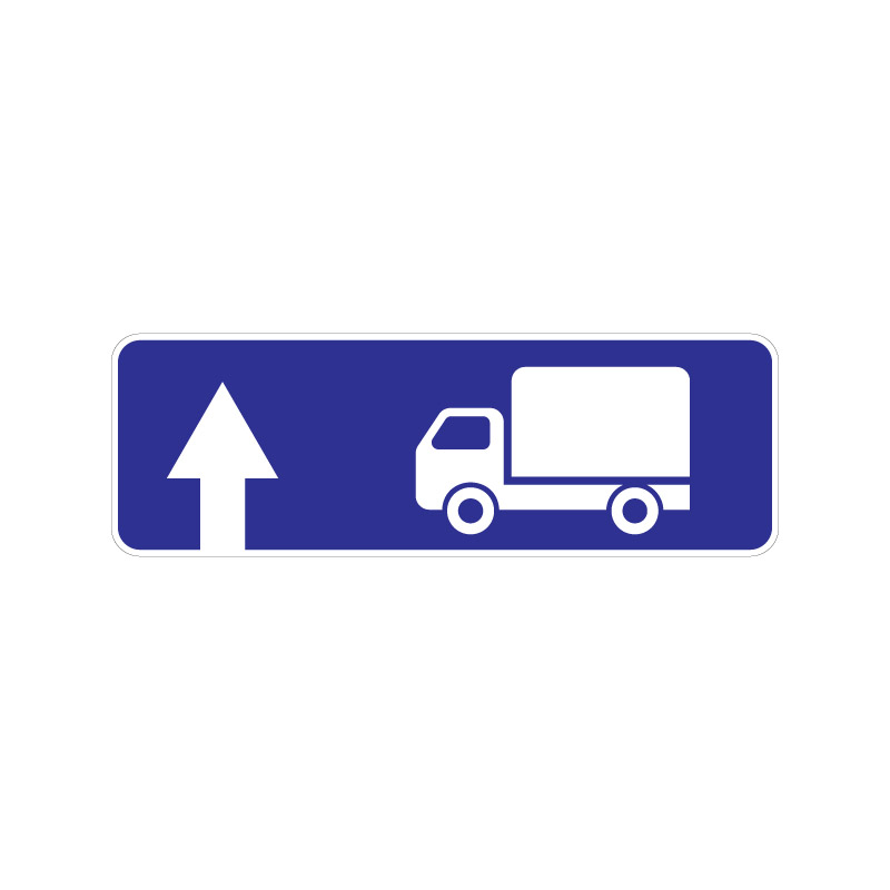 Информационный знак 6.15.1 "Направление движения для грузовых автомобилей"