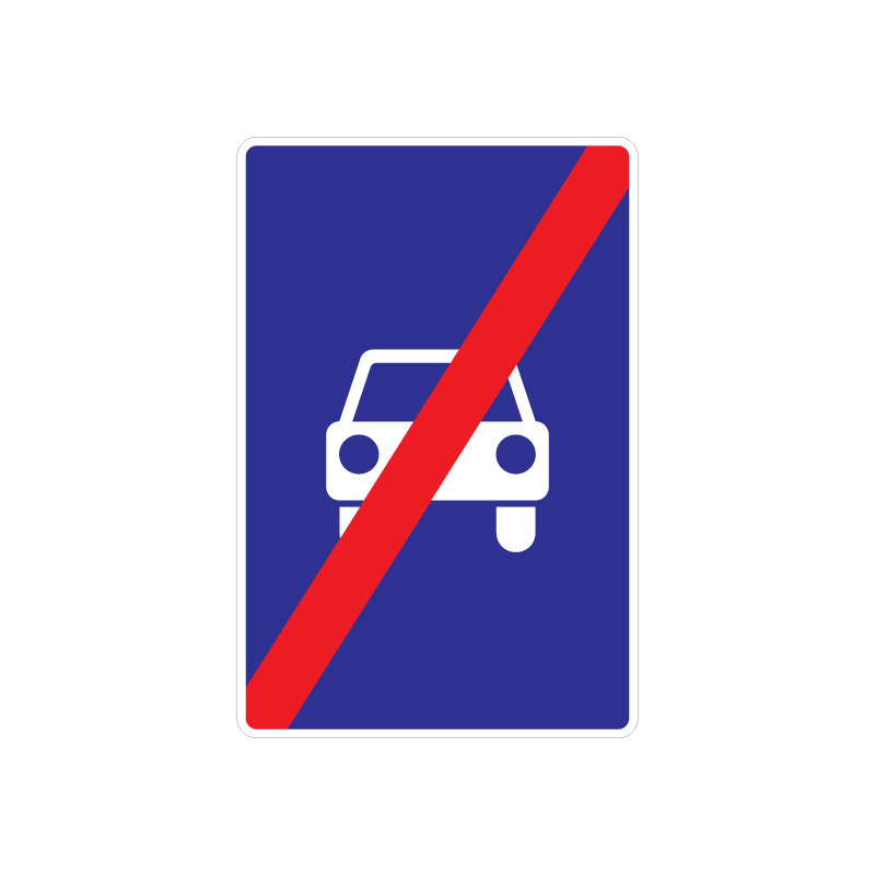 Дорожный знак 5.4 "Конец дороги для автомобилей