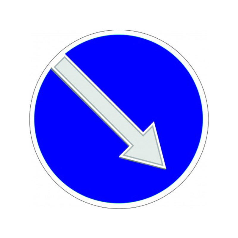 Знак светодиодный импульсный 4.2.1 (4.2.2) "Объезд препятствия справа (слева)" круглый