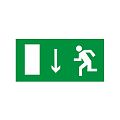 Знак Е10. &amp;quot;Указатель двери к эвакуационному выходу (левосторонний)&amp;quot;