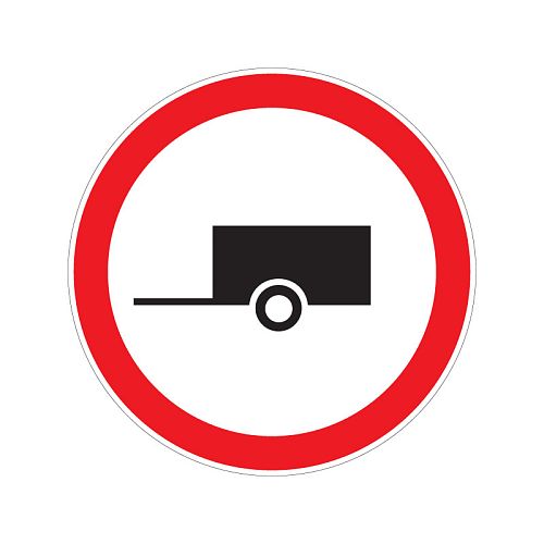 Запрещающий дорожный знак 3.7 &amp;quot;Движение с прицепом запрещено&amp;quot;