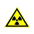 Предупреждающий знак безопасности W05. &amp;quot;Опасно. Радиоактивные вещества или ионизирую&amp;quot;