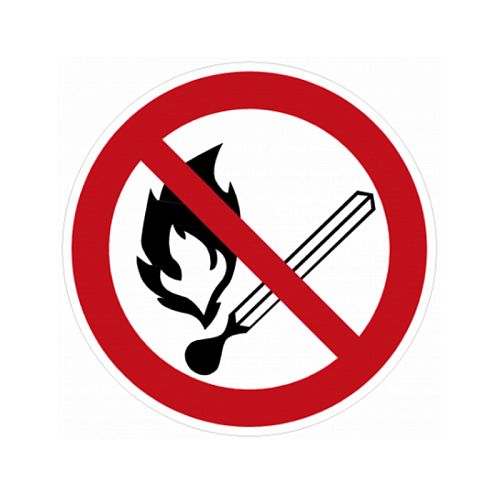 Знак Р02. &amp;quot;Запрещается пользоваться открытым огнем и курить&amp;quot;