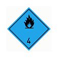 Знак опасности &quot;Вещества, выделяющие воспламеняющиеся газы при взаимодействии с водой&quot; 4 класс