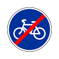 Предписывающий знак 4.4.2 &quot;Конец велосипедной дорожки&quot;