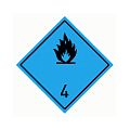 Знак опасности &amp;quot;Вещества, выделяющие воспламеняющиеся газы при взаимодействии с водой&amp;quot; 4 класс