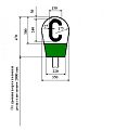 Знак GD-07 «Переносной сигнальный знак о подаче свистка»