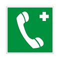 Знак медицинской безопасности ЕС06. &amp;quot;Телефон свези с медицинским пунктом (скорой медицинской помощи)&amp;quot;