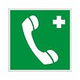 Знак медицинской безопасности ЕС06. &quot;Телефон свези с медицинским пунктом (скорой медицинской помощи)&quot;