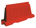 Водоналивной дорожный пластиковый блок (вкладывающийся) 2м красный