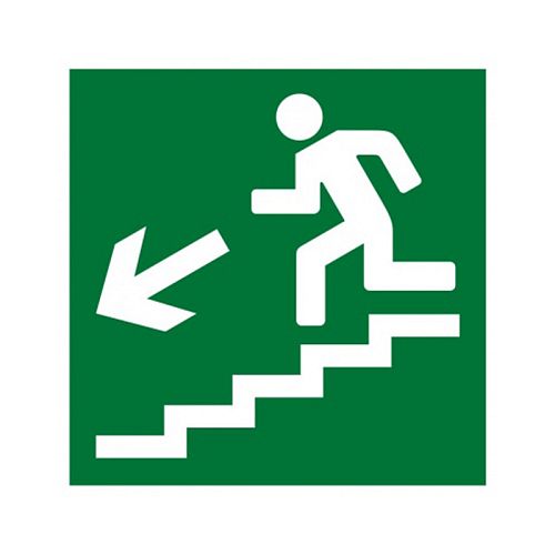 Знак Е14. &amp;quot;Направление к эвакуационному выходу по лестнице вниз&amp;quot;