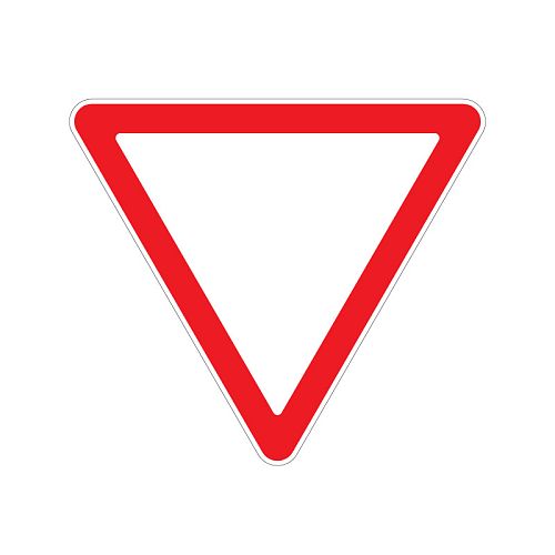 Треугольная маска дорожного знака 2.4 &amp;quot;Уступи дорогу&amp;quot; 1,2,3 типоразмеры