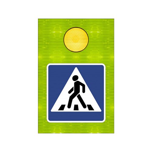 Знак светодиодный 5.19.1 (5.19.2) «Пешеходный переход» со встроенным светофором Т7.2